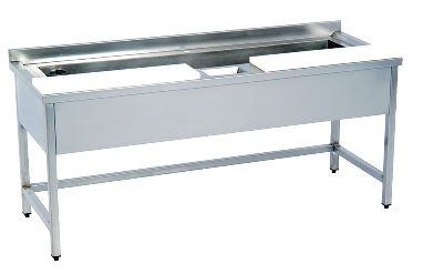 [5BE0.7012] BALIK HAZIRLAMA TEZGAHI, TEK EVYELİ, POLİETİLENLİ, SIRTLI