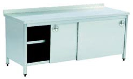 [SD2.7010A] CUPBOARD, W/BOTTOM & MID SHELF, SLIDING DOOR, BACKSPLASH