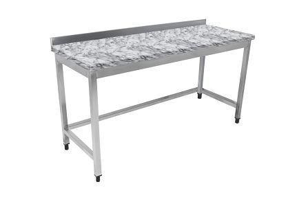 [SM0.9011B] MARBLE TOP TABLE, W/O BOTTOM SHELF, NO BACKSPLASH