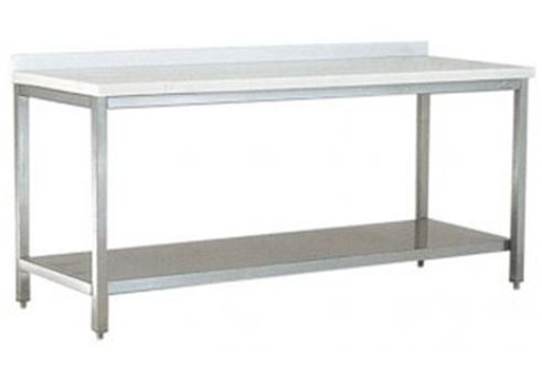 [SM1.7010A] MERMER TABLALI TEZGAH, TABAN RAFLI, SIRTLI