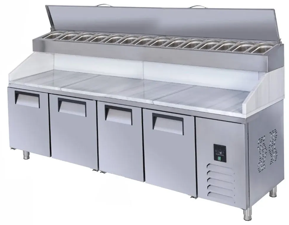 Refrigerator, Make-Up, W/marble, -2/+8 ˚C, 650 Lt, 4 Doors, AISI304