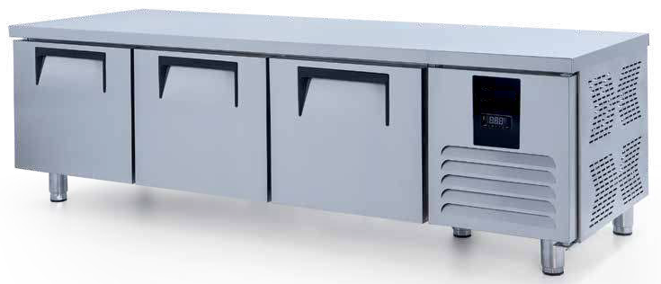 Refrigerator, Undercooker, 3 Doors, -2/+8 ˚C