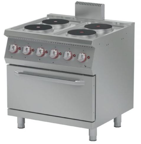 Range, Electric, W/oven, 4 Round Plate