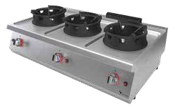 Cooker, Wok, Gaz, 3 Burner