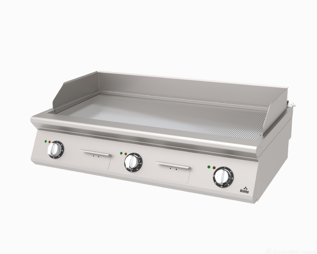 Grill, Electric, Ribbed, Chrome