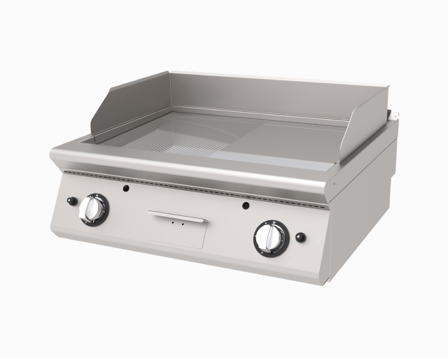 Grill, Gas, Ribbed+ Smooth, Chrome