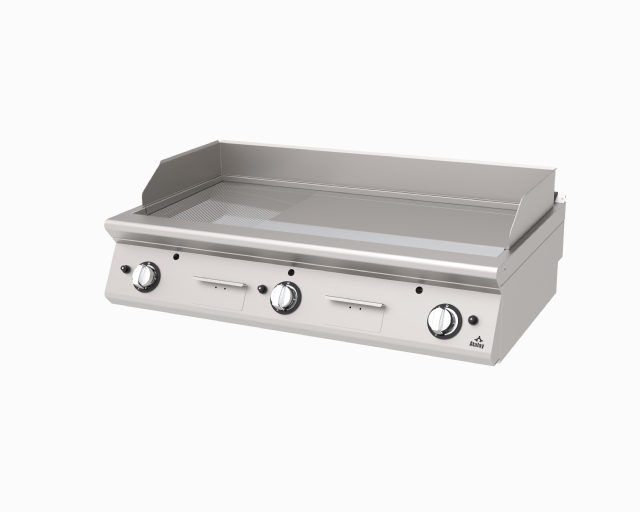 Grill, Gas, Ribbed+ Smooth, Chrome