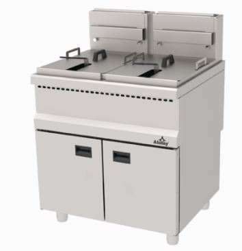 Deep Fat Fryer, Gas, 2×18 Lt, on Cupboard