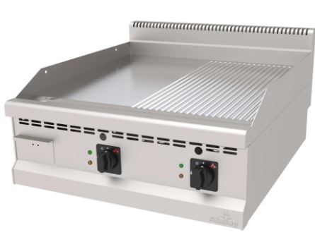 Grill, Electric, Ribbed+ Smooth, Chrome