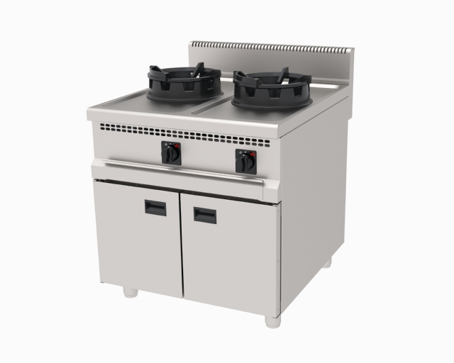 Ocak, Wok, Gazlı, 2 Brülörlü, Dolaplı