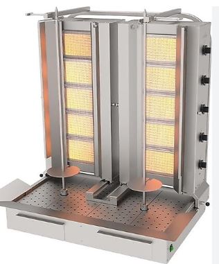 Döner Ocağı, Gazlı, Alttan Motorlu, 5+5 Radyanlı