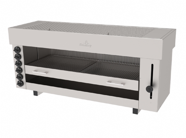 Salamender, Gas, Adjustable Top, 6 Heaters