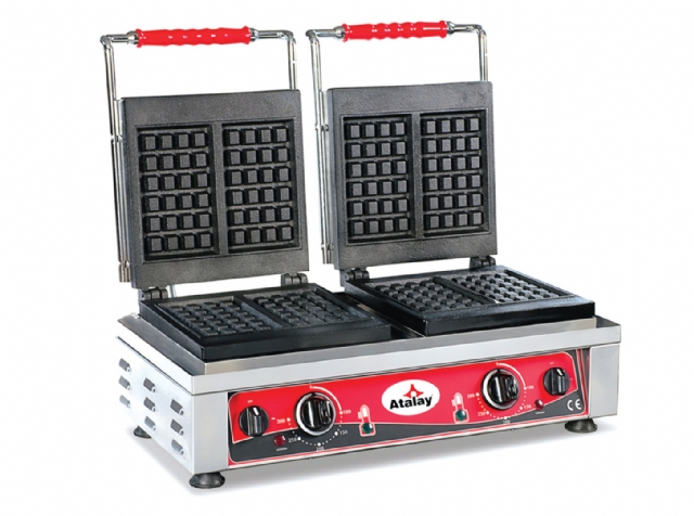 Waffle Makinesi, Elektrikli, Çiftli Kare, Setüstü