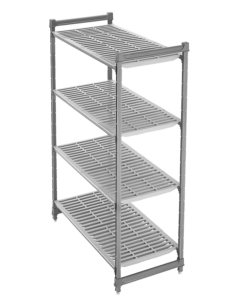 Shelving Unit, 4 Tiers, Anti-Bacterial Composite
