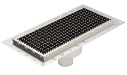 Floor Drain, Bottom Outlet, Center Drain,  Shallow Model, with Isolation Plate