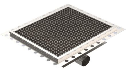 Floor Drain,  on Side Outlet,  Center Drain, Deep Model,  Level , with Isolation Plate