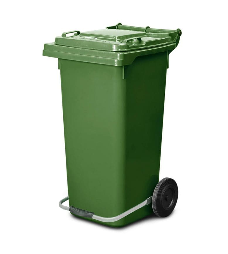 Çöp Konteyneri, 80 Lt, Yeşil, Pedallı