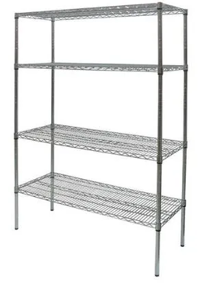 Shelving Unit, 4 Tiers, Adjustable, AISI304 Light Version