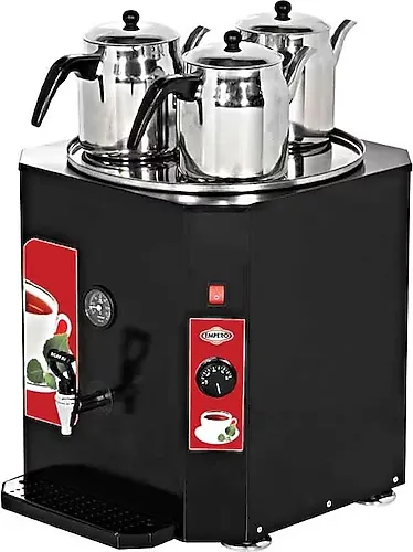 Çay Otomatı, 350 BARDAK-37 Lt Kapasiteli, 3 Demlikli