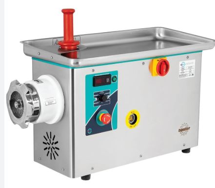 Meat Grinder, 400 kg/hour, No: 22, Refrigerated, Stainless Steel Body, Sphero Head-Feeding Screw-Ring