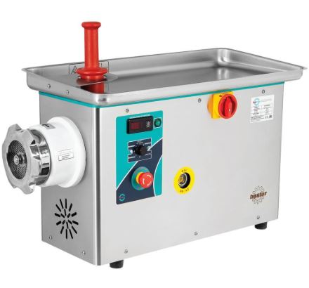 Meat Grinder, 400 kg/hour, No: 22, Refrigerated, Stainless Steel Body, Sphero Head-Feeding Screw-Ring